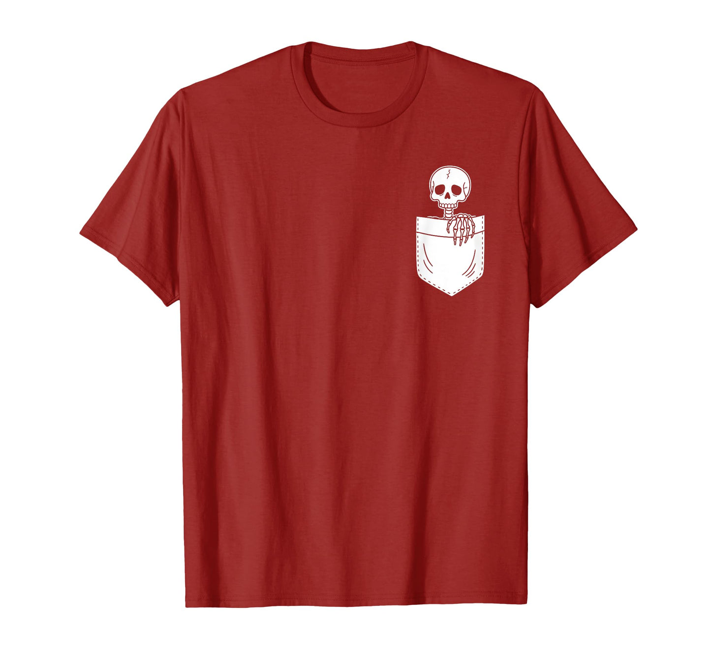 Halloween Skeleton Costume Pocket Men Women Kids Boys Girls T-Shirt