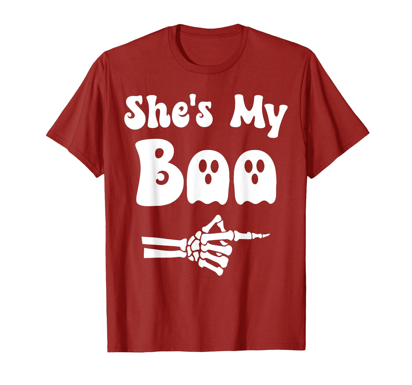 He's My Boo Matching Couple Halloween Couples She's My Boo T-Shirt