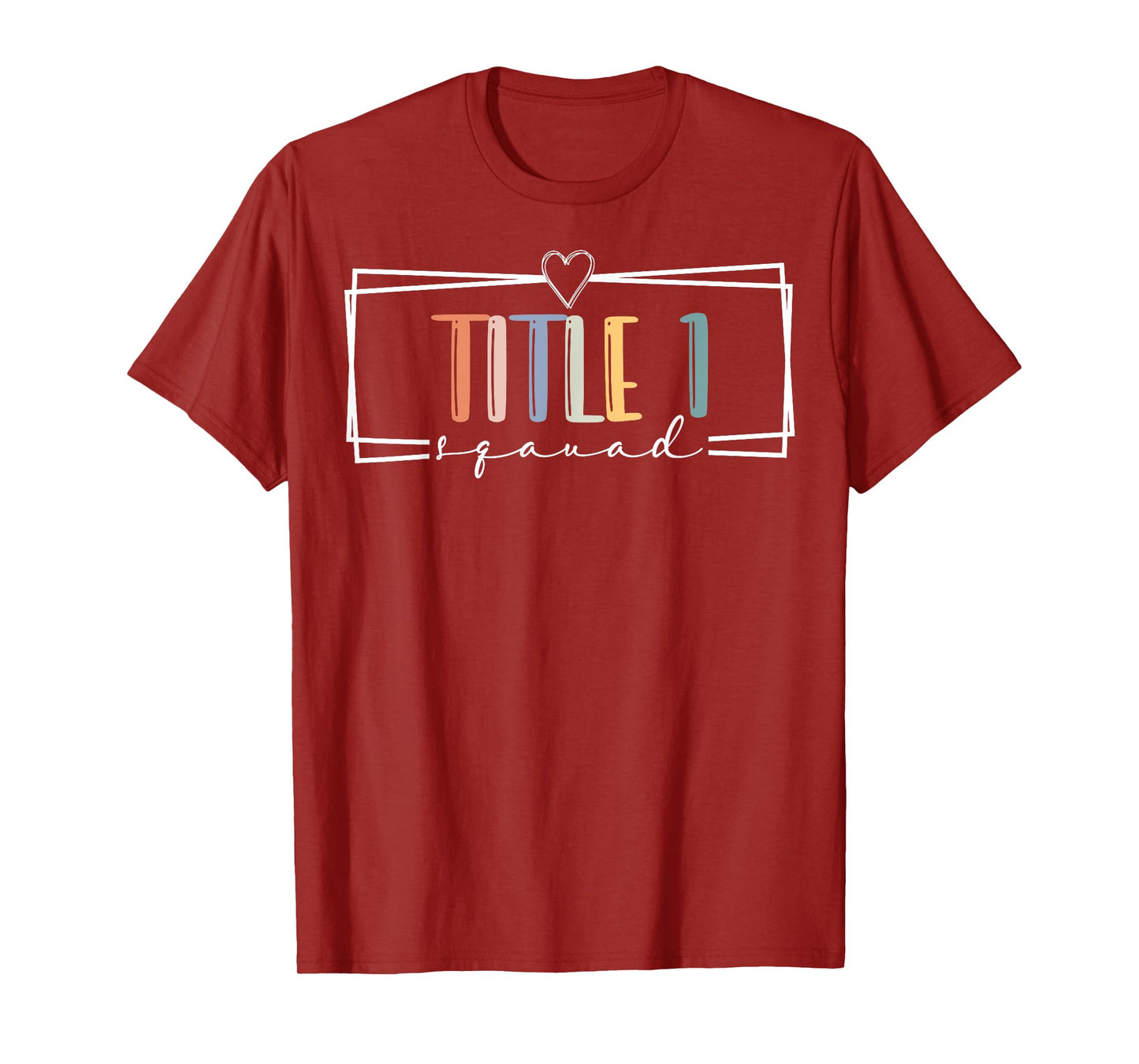 title 1 squad cute title 1 reading team teacher squad Men Women Kids T-Shirt
