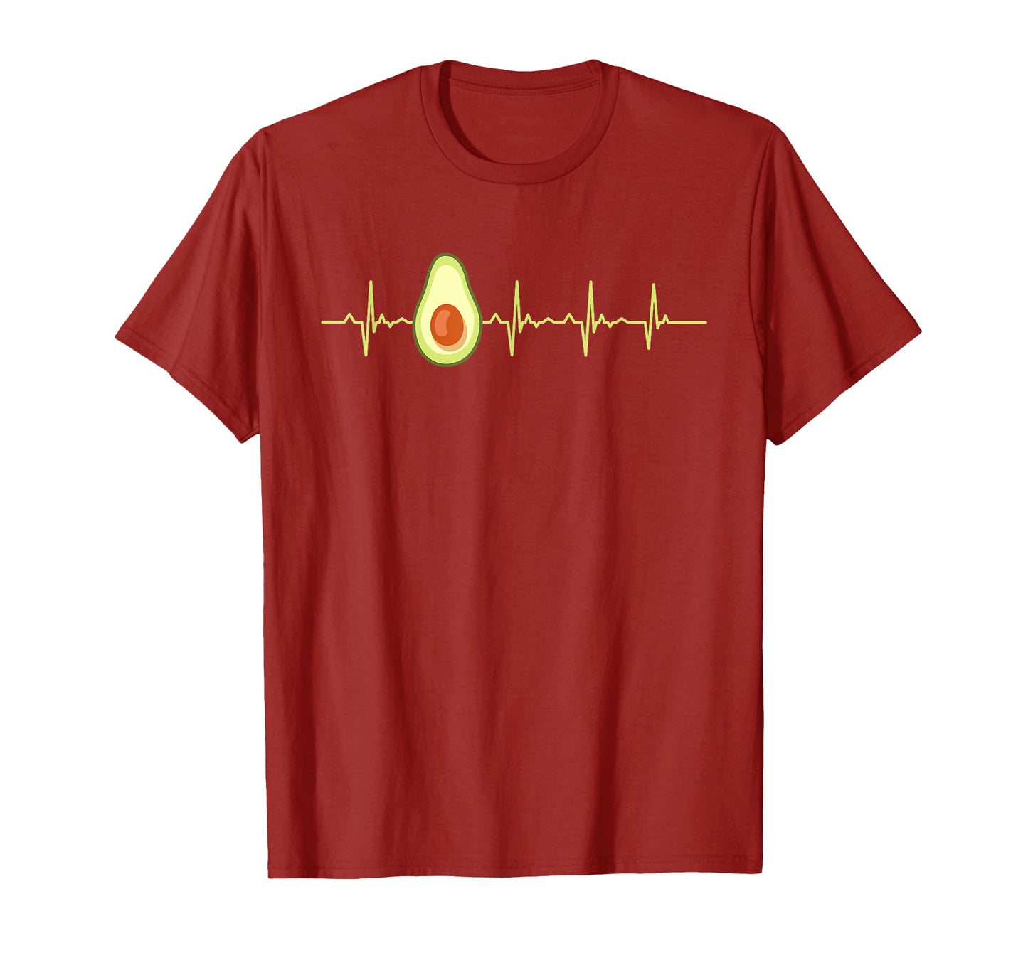 Avocado Heartbeat Funny EKG Vegan Best Gift Men Women Kids T-Shirt