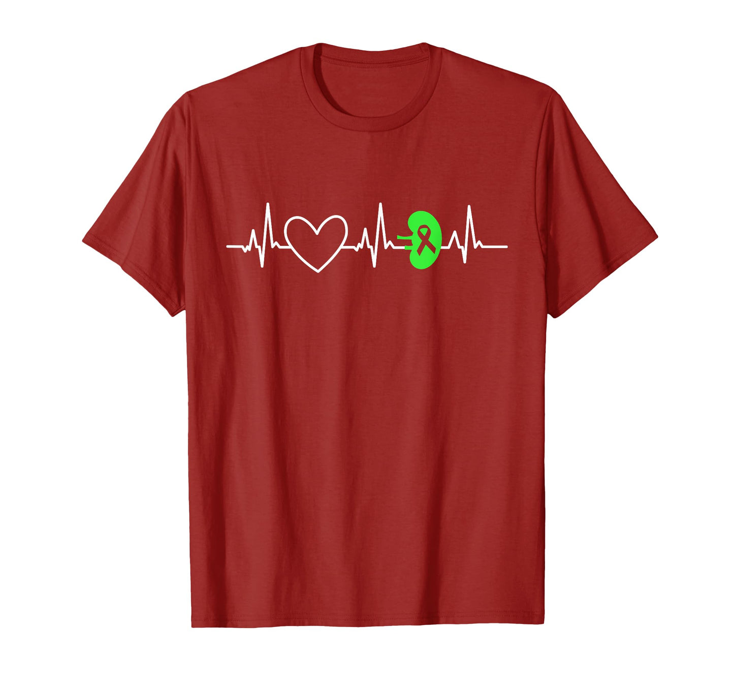 Kidney Disease Awareness Heartbeat Transplant Organ Donor T-Shirt