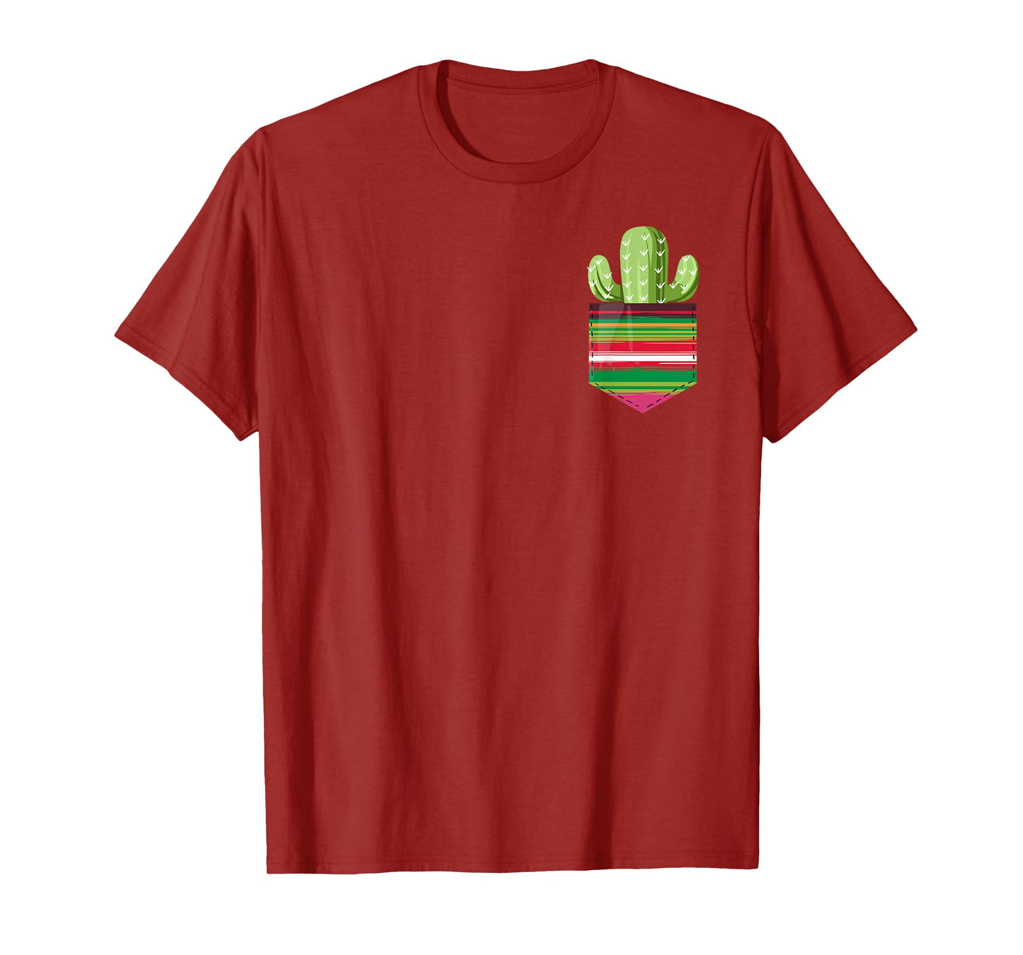 Cute Cactus Blanket Pocket Serape Dia de los Muertos Mexican T-Shirt