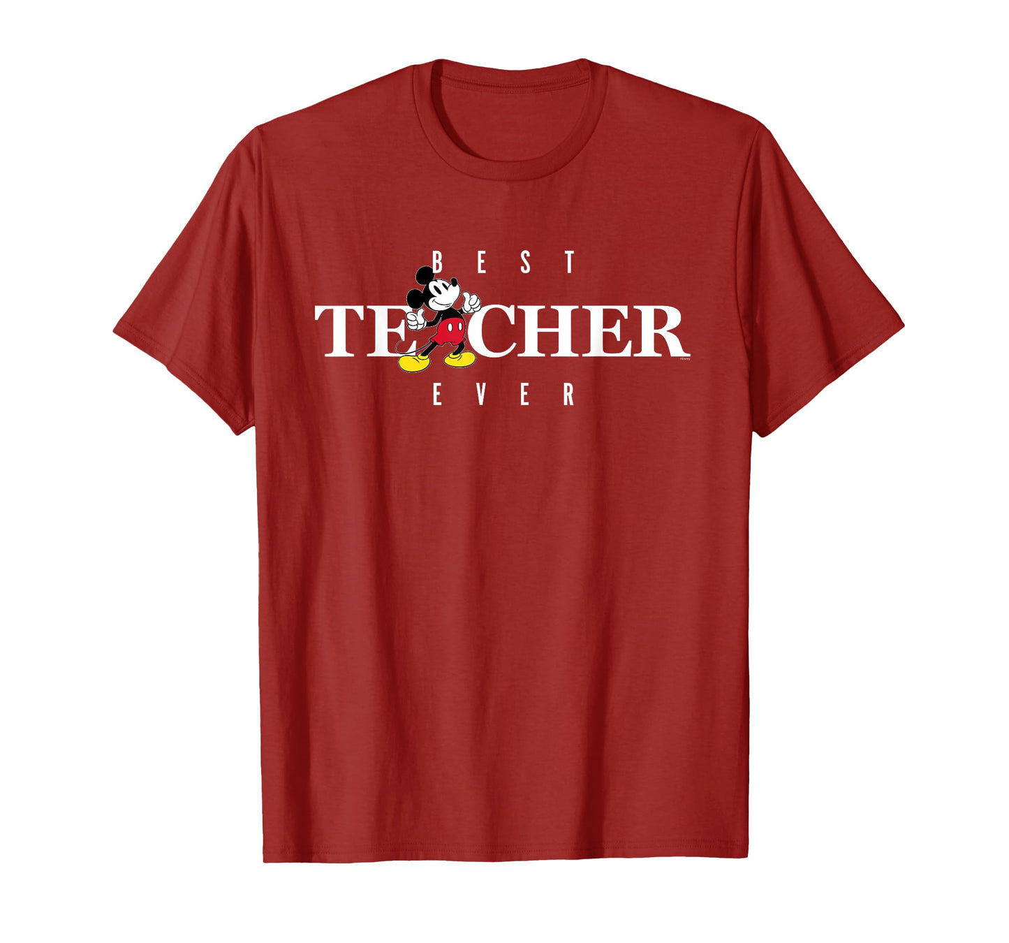 Disney Mickey Mouse Thumbs Up Best Teacher Ever Teacher Gift T-Shirt