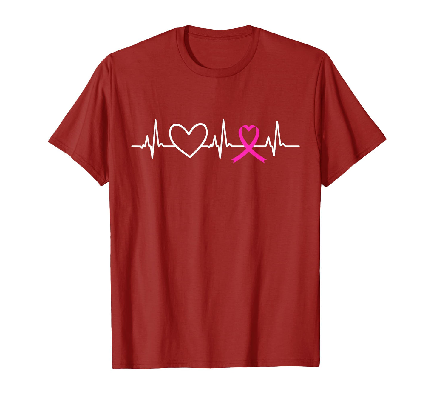 Breast Cancer Awareness Month Pink Ribbon Heartbeat Gifts T-Shirt
