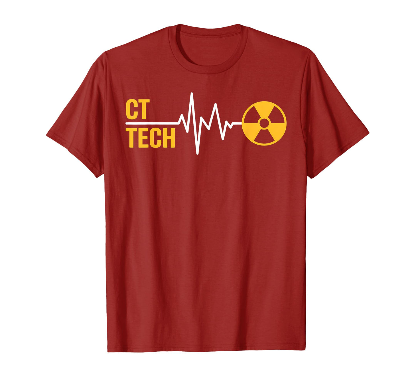 CT Tech Radiology Technologist Heartbeat Radiation Symbol T-Shirt