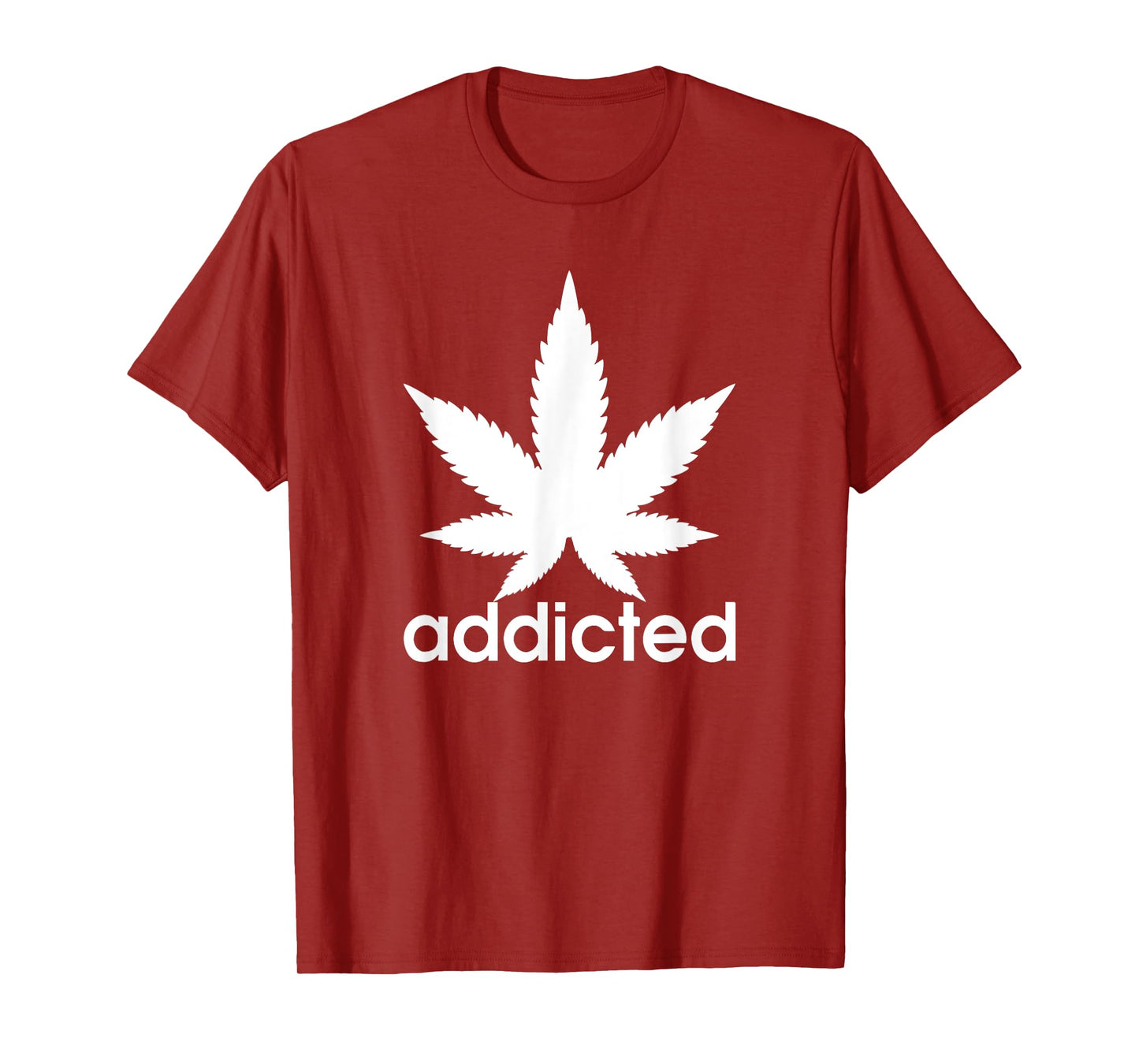 Weed Marijuana Addicted 420 Day Weed Leaf Vintage Retro T-Shirt