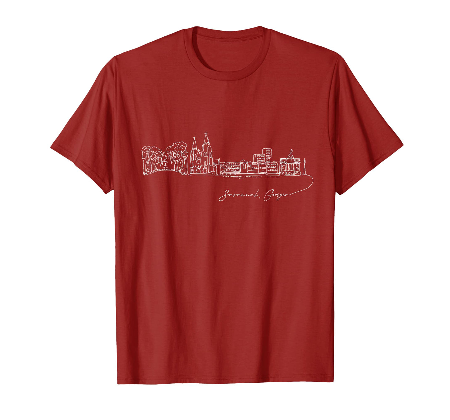 Signature Savannah City Skyline - Georgia Souvenir T-Shirt