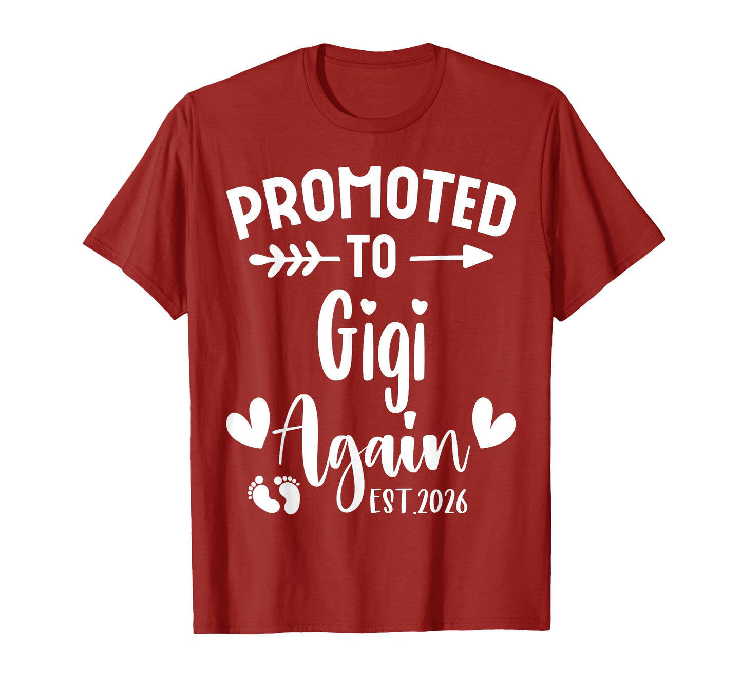 Promoted To GIGI Again 2026 Cute Family Pregnancy Reveal T-Shirt