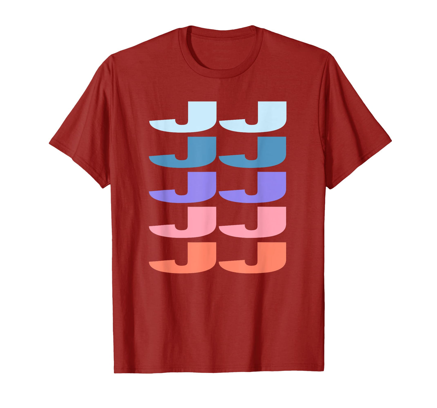 Funny Modern Repeated Text Design JJ T-Shirt