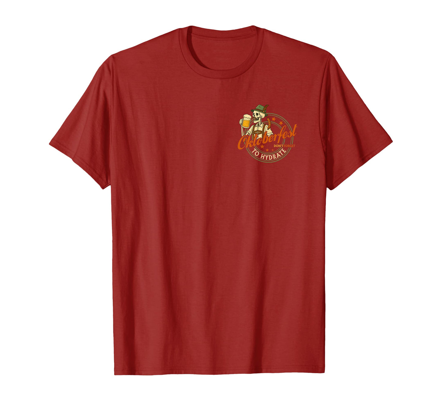 Funny Skeleton Costume German Bavarian Oktoberfest Festival T-Shirt