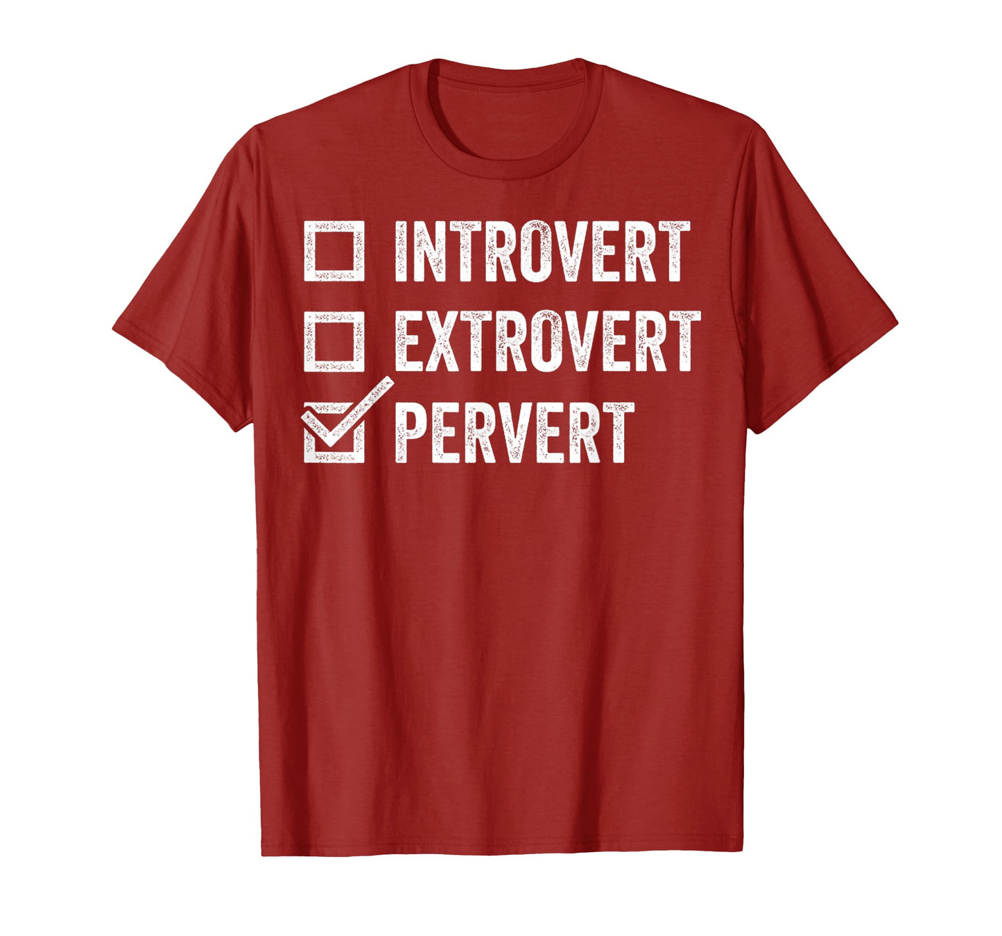 Introvert Extrovert Pervert Funny Sarcasm Adult Joke Designs T-Shirt