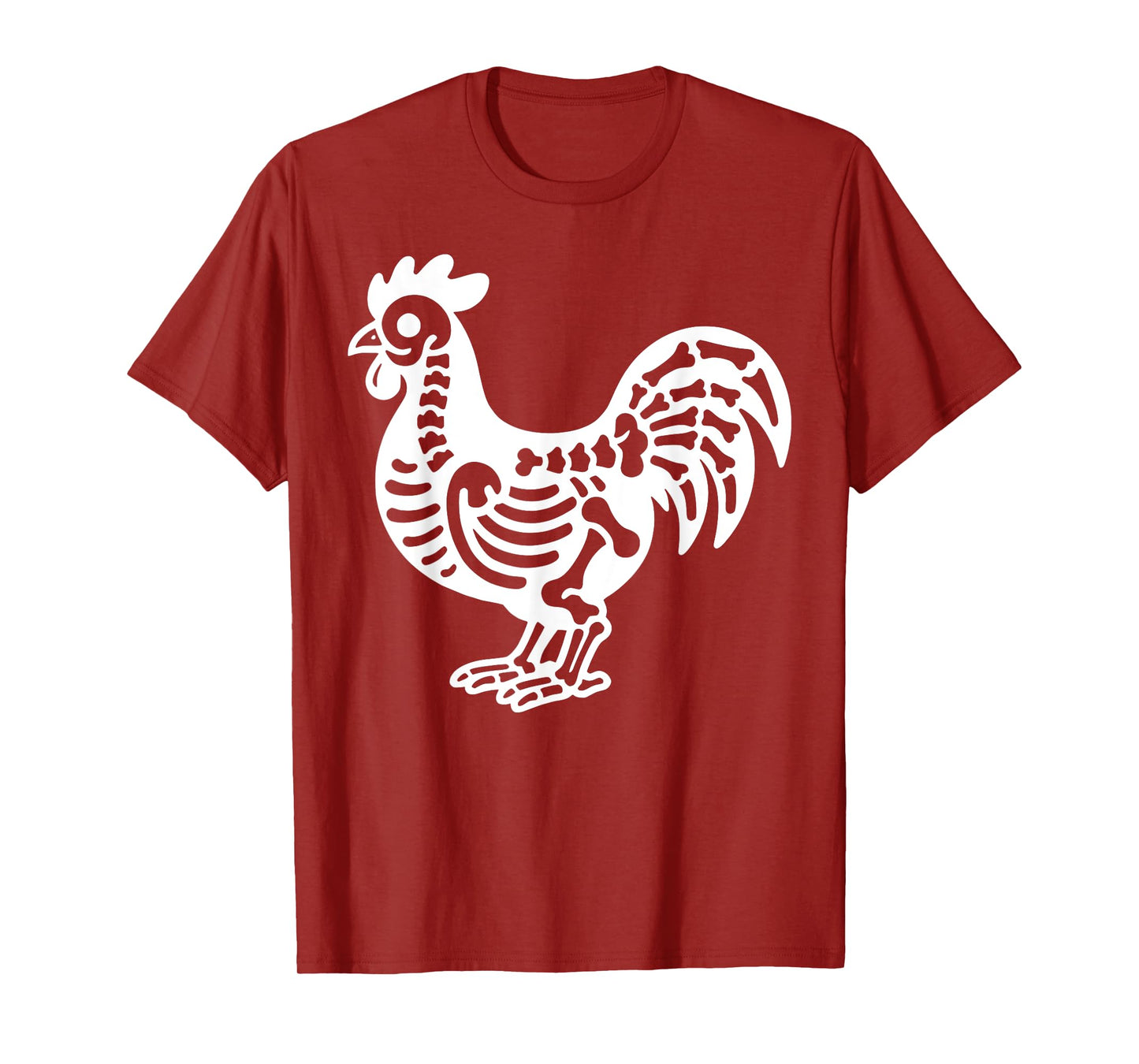 Funny Rooster Skeleton Bones Halloween XRay Tech Radiologist T-Shirt