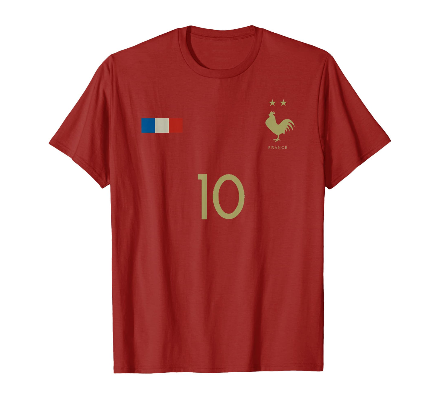 France Number 10 French Soccer Retro Football France T-Shirt