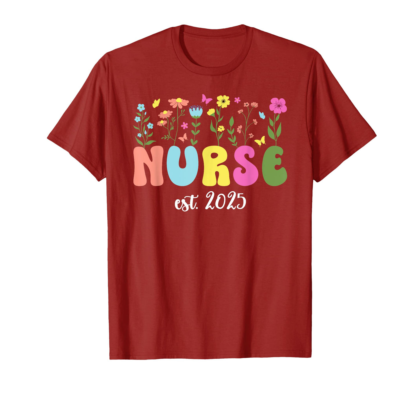 Groovy Nurse Est. 2025 Nurse Graduation Nursing Grad 2025 T-Shirt