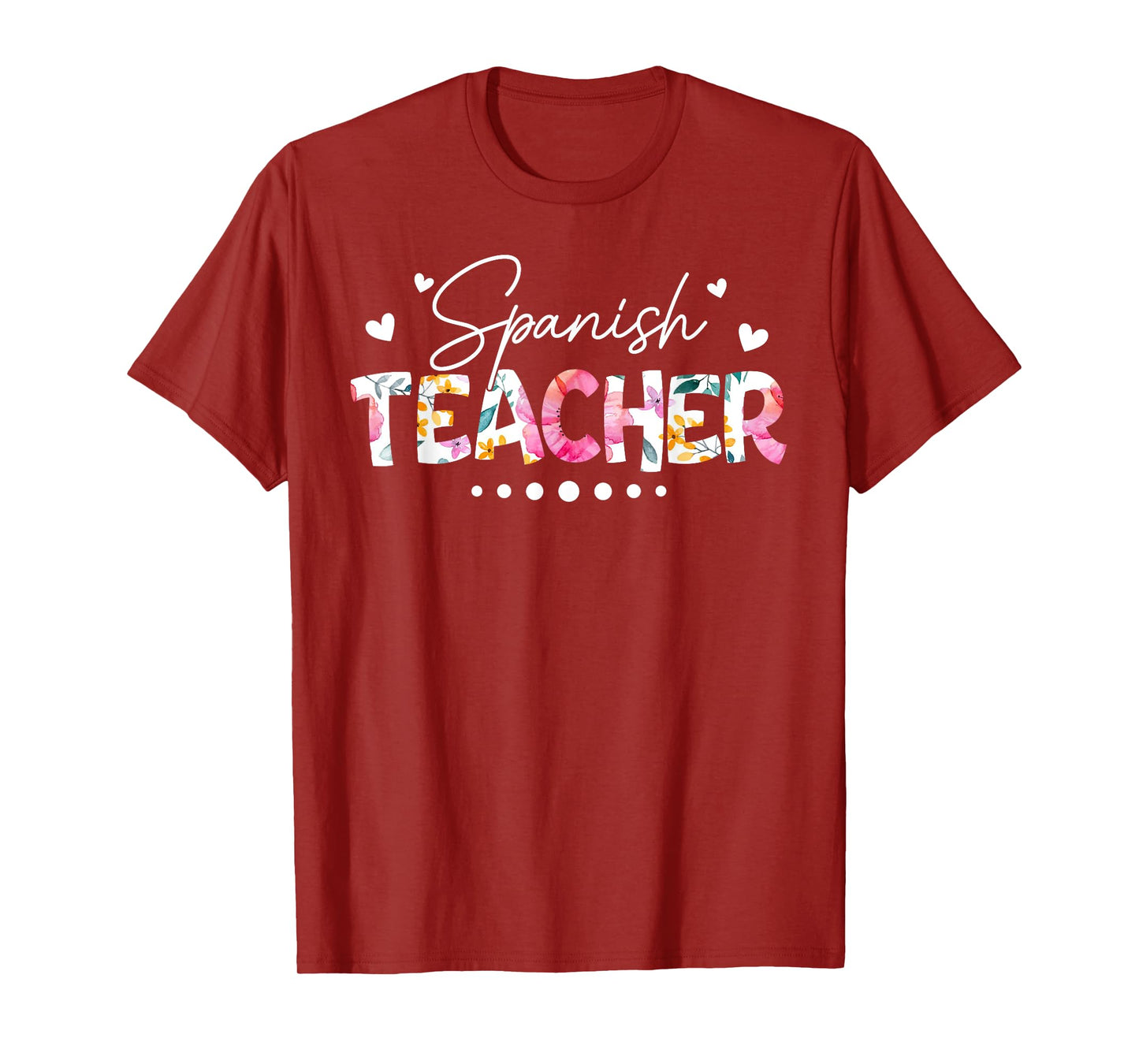 Back To School Spanish Teacher Floral First Day Of School T-Shirt