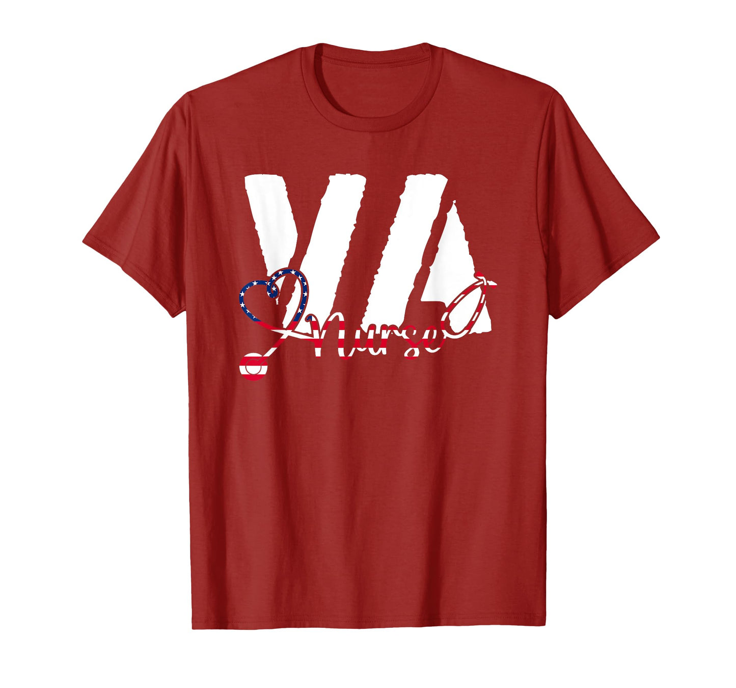 VA Nurse RN American Flag Patriotic 4th of July Veterans Day T-Shirt