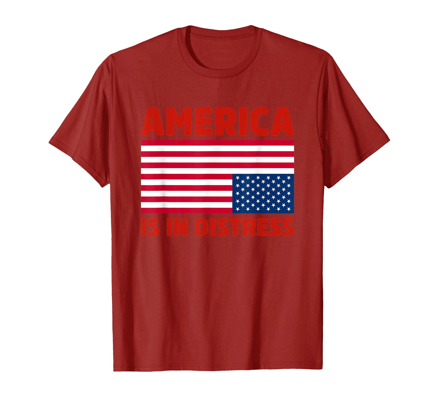 America is in distress. Upside Down American Flag Patriotic Women Kids Men T-Shirt