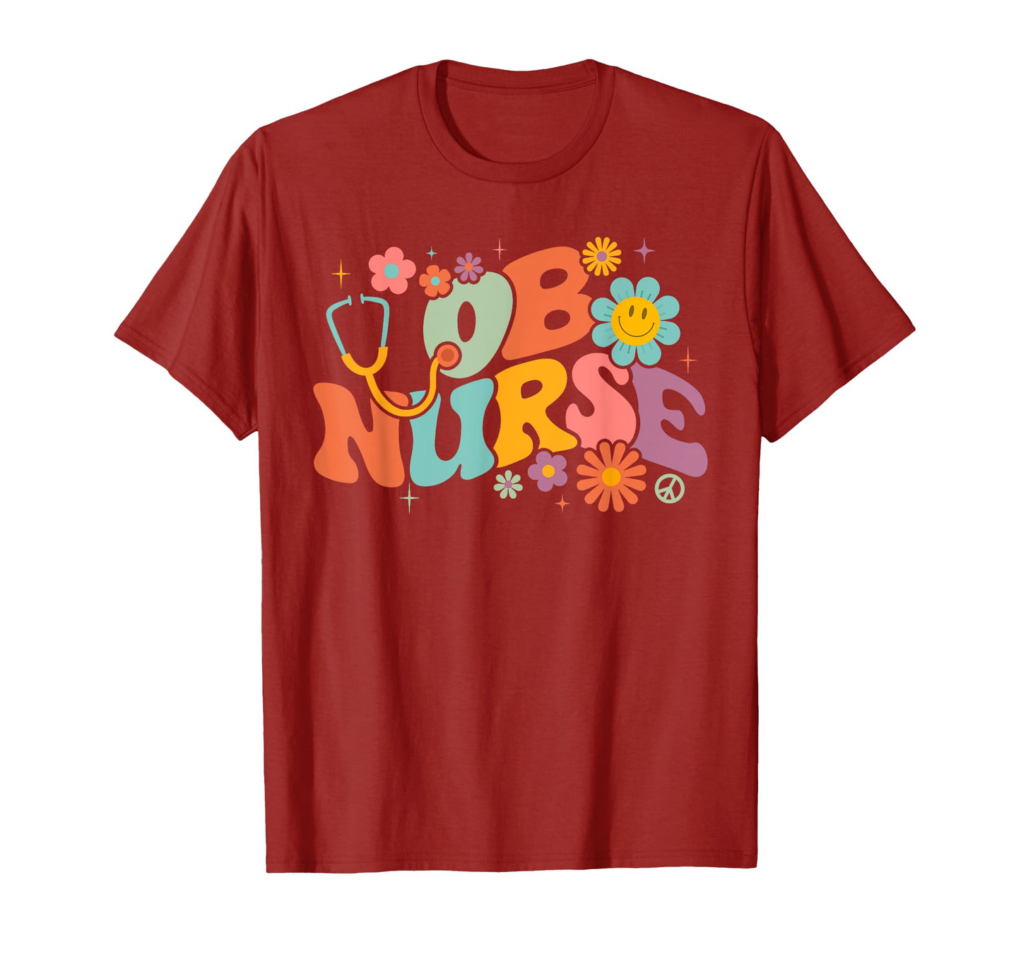 Obstetrics Nurse Nursing School Medical Groovy OB Nurse T-Shirt