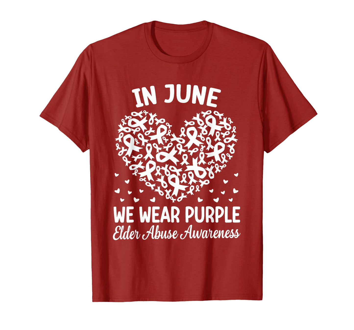 In June We Wear Purple Ribbon Elder Abuse Awareness T-Shirt