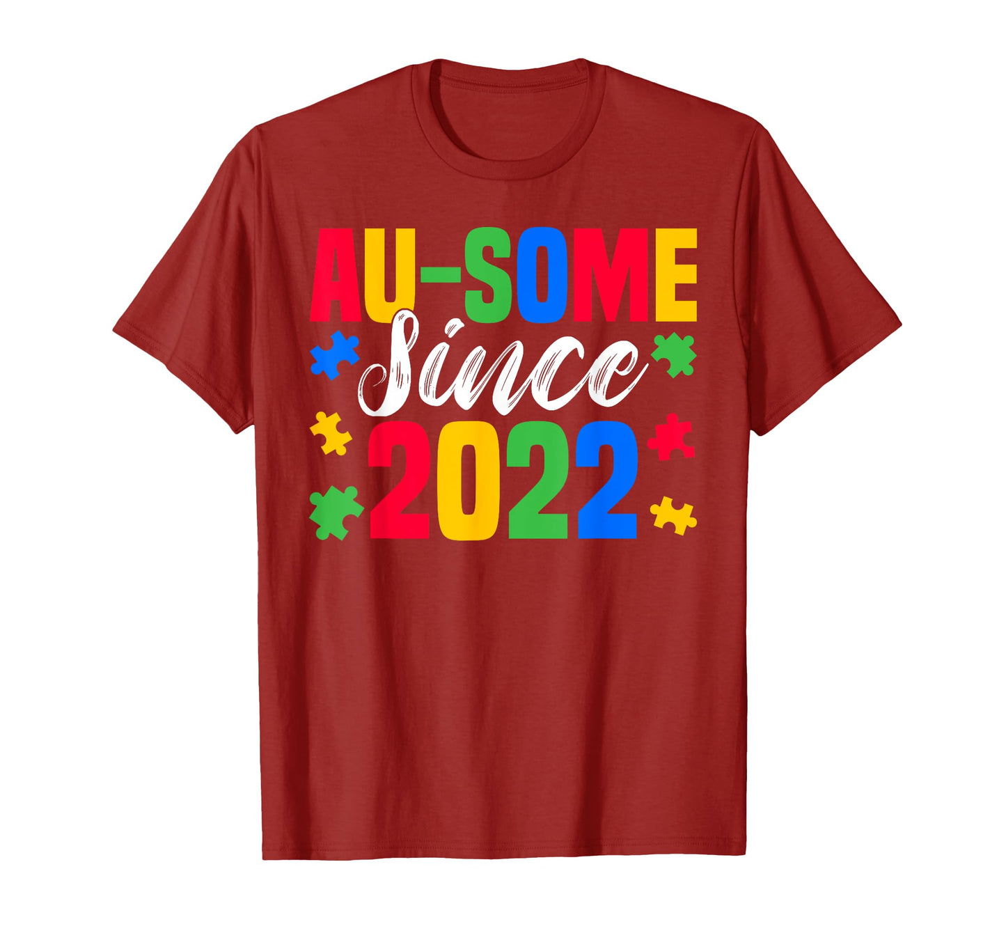 Au-some Since 2022 3 Years Old Autism Awareness Boys Girls T-Shirt