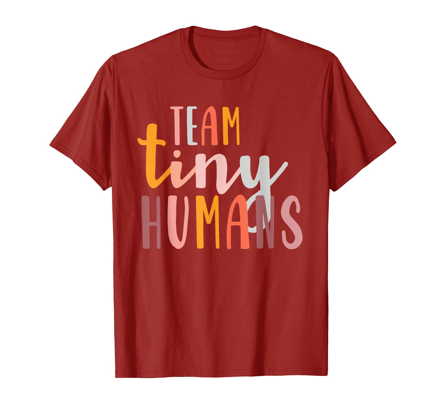 NICU Nurse ICU Neonatal Boho Colorful Retro Team Tiny Humans T-Shirt