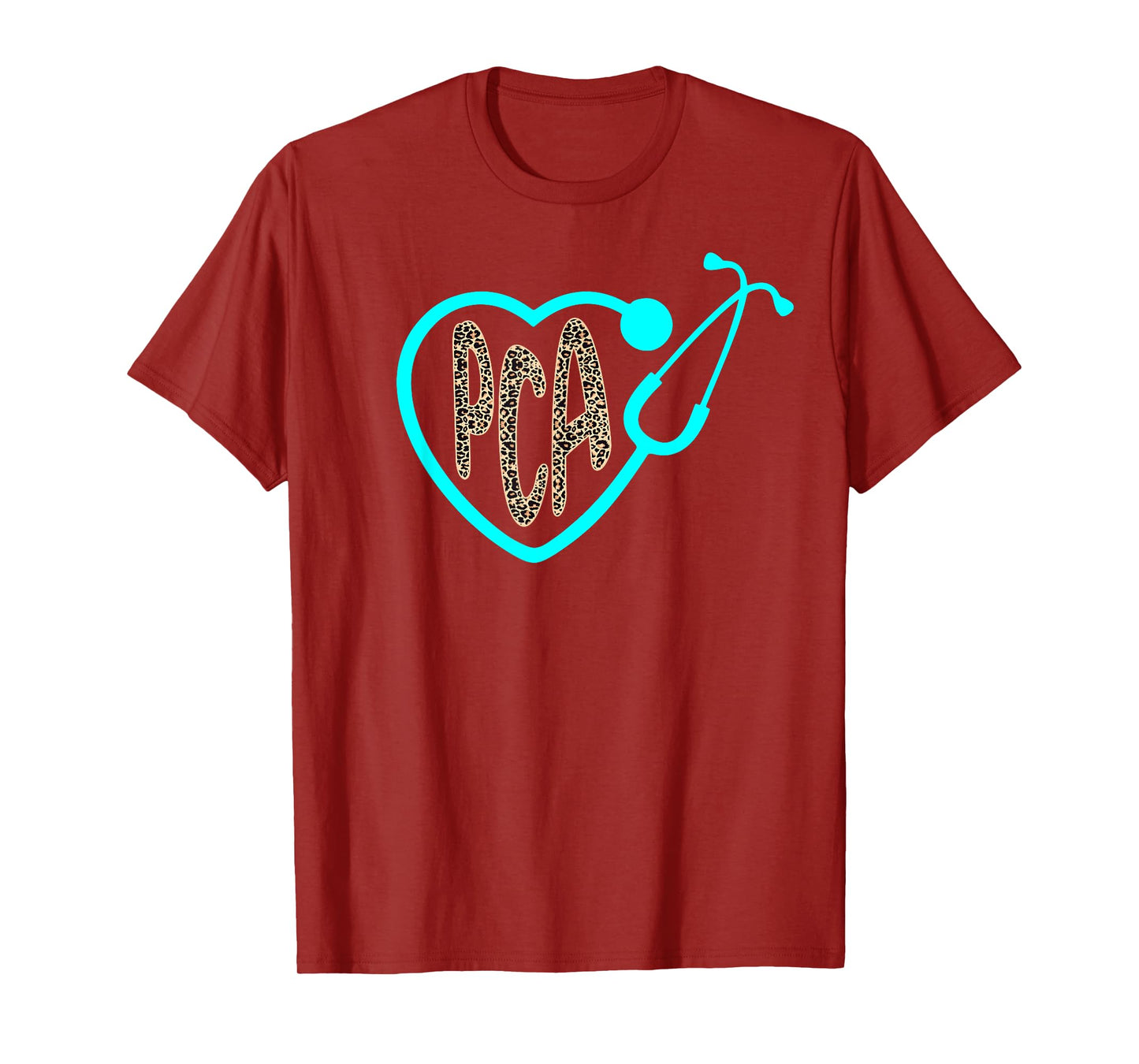 PCA Patient Care Assistant Heart Leopard Nurse Week 2023 T-Shirt
