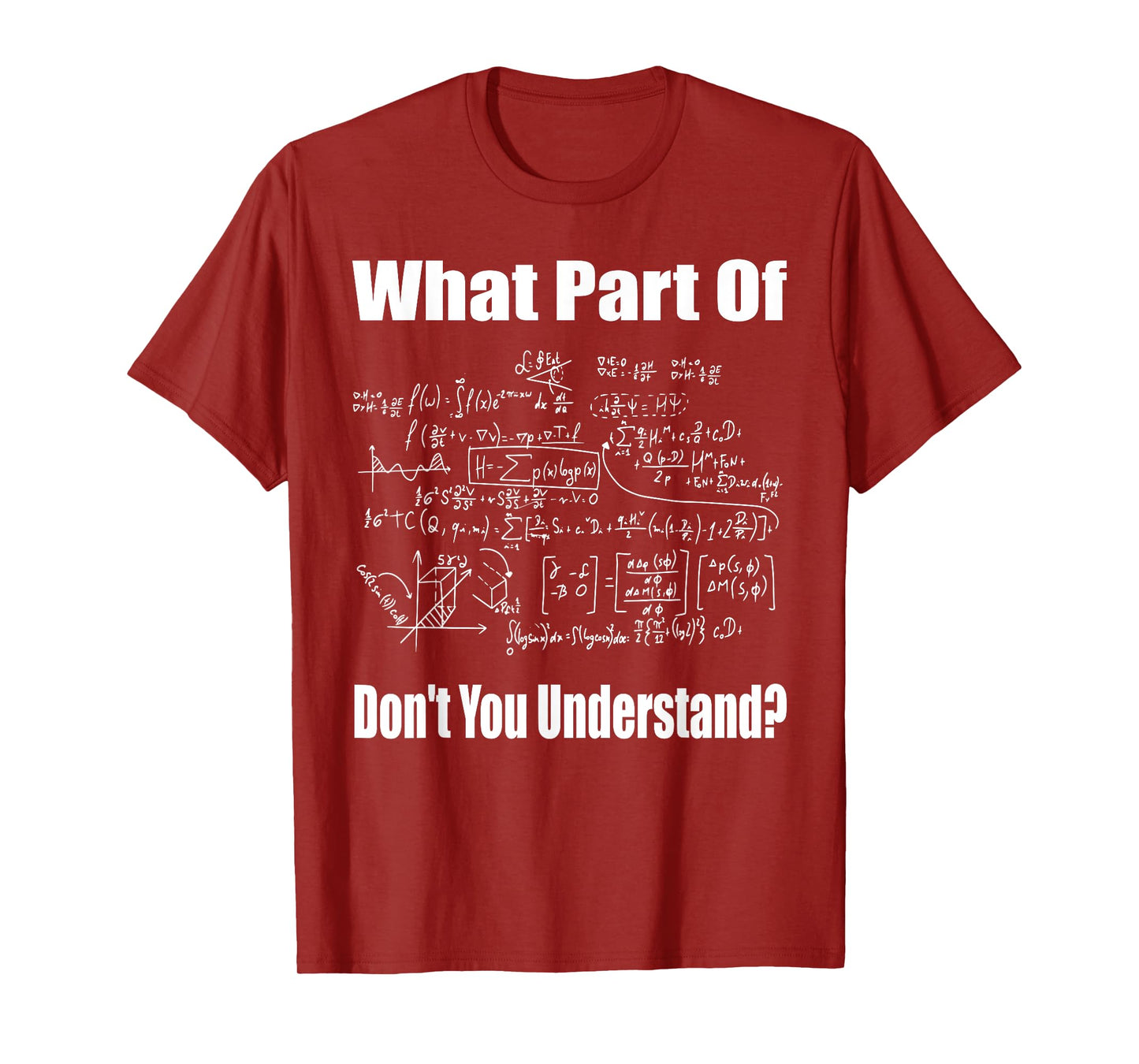 What Part Of Don't You Understand Funny Math Teacher T-Shirt