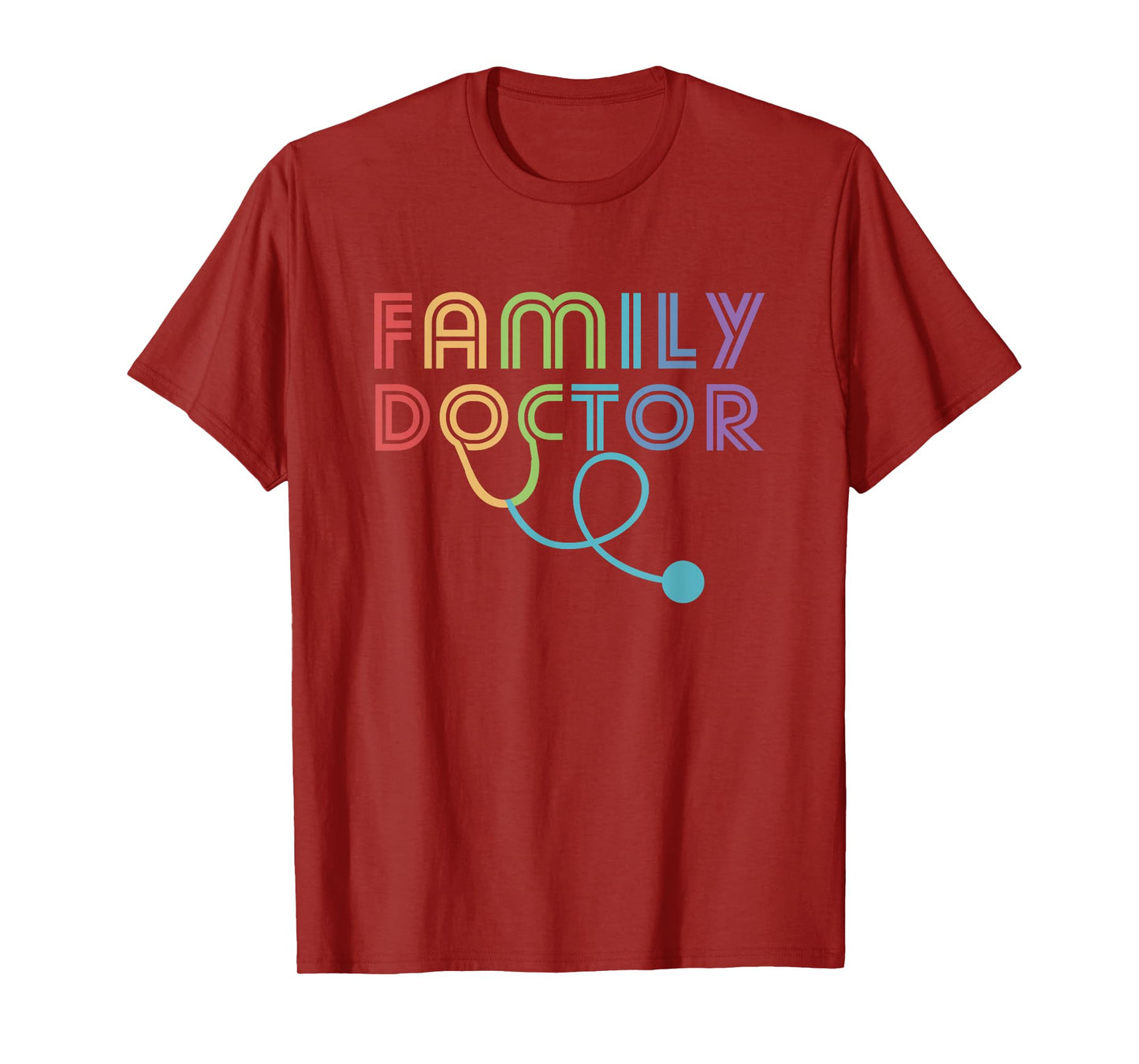 Retro Family Doctor Vintage Therapist Stethoscope Physician T-Shirt