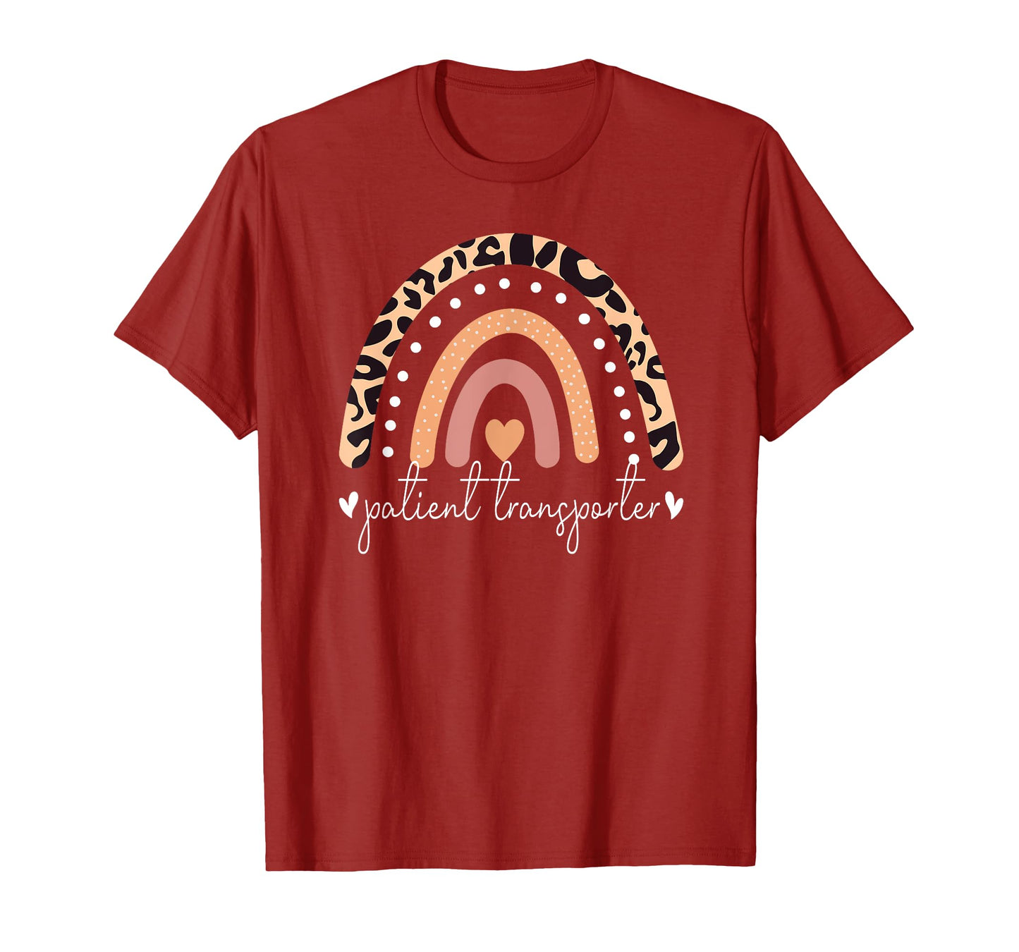 Patient Transporter Leopard Rainbow Nurse T-Shirt