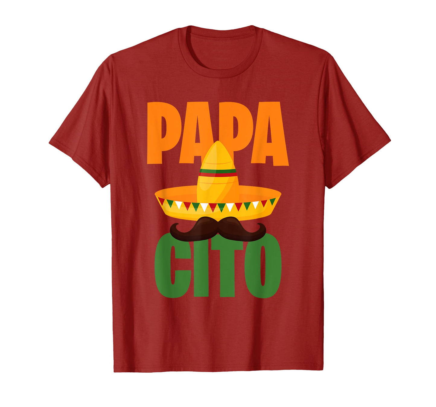Mens Papacito, Mexican Hat, Sombrero, Cinco de Mayo Mexico T-Shirt