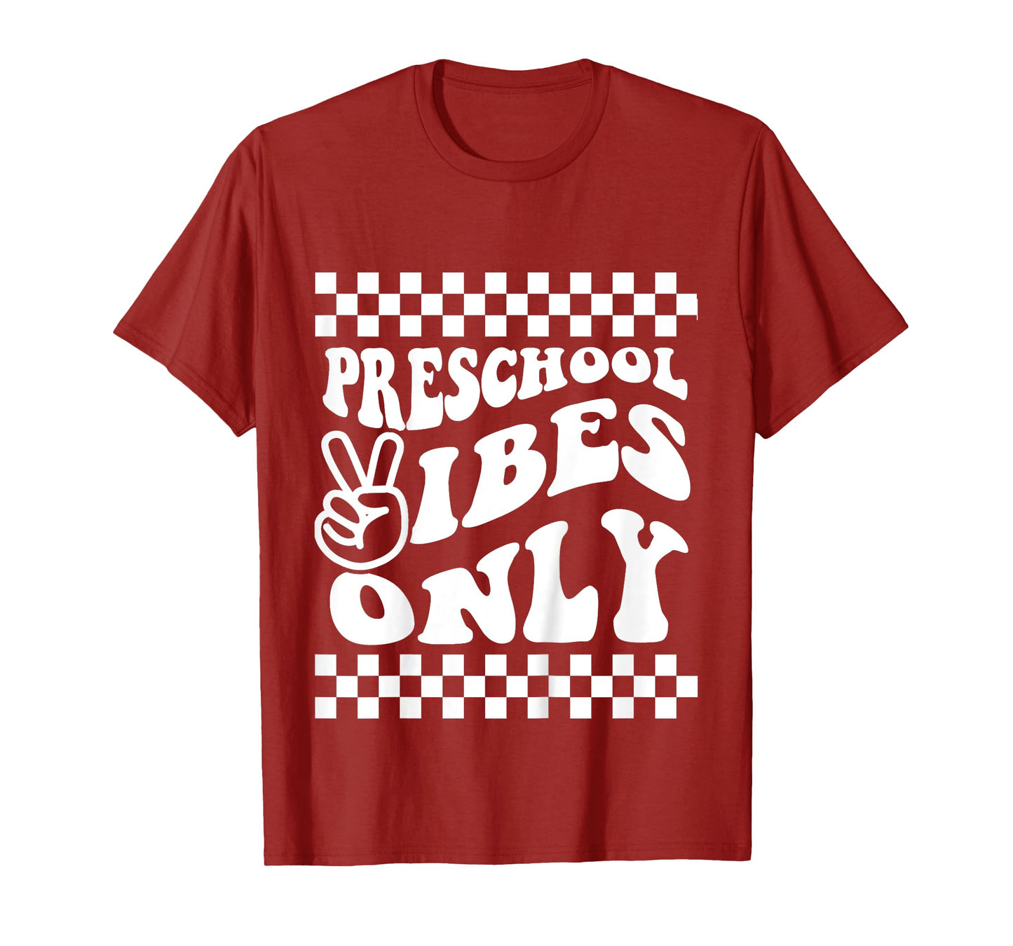 First Day of Preschool Vibes Only Retro Girl Toddler Boy T-Shirt