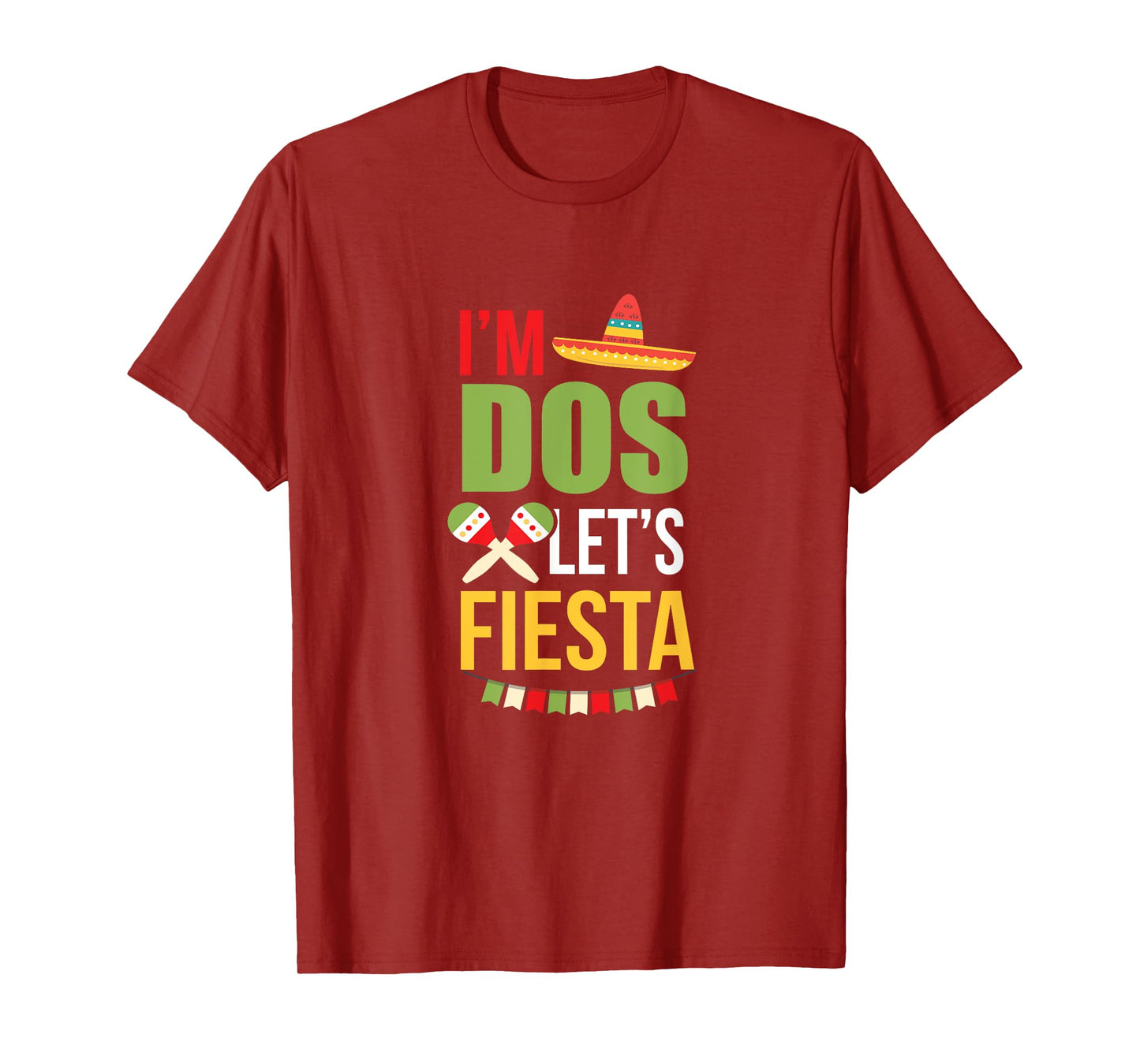 I'm Dos Let's Fiesta Mexican 2nd Birthday Two Years Old Taco T-Shirt