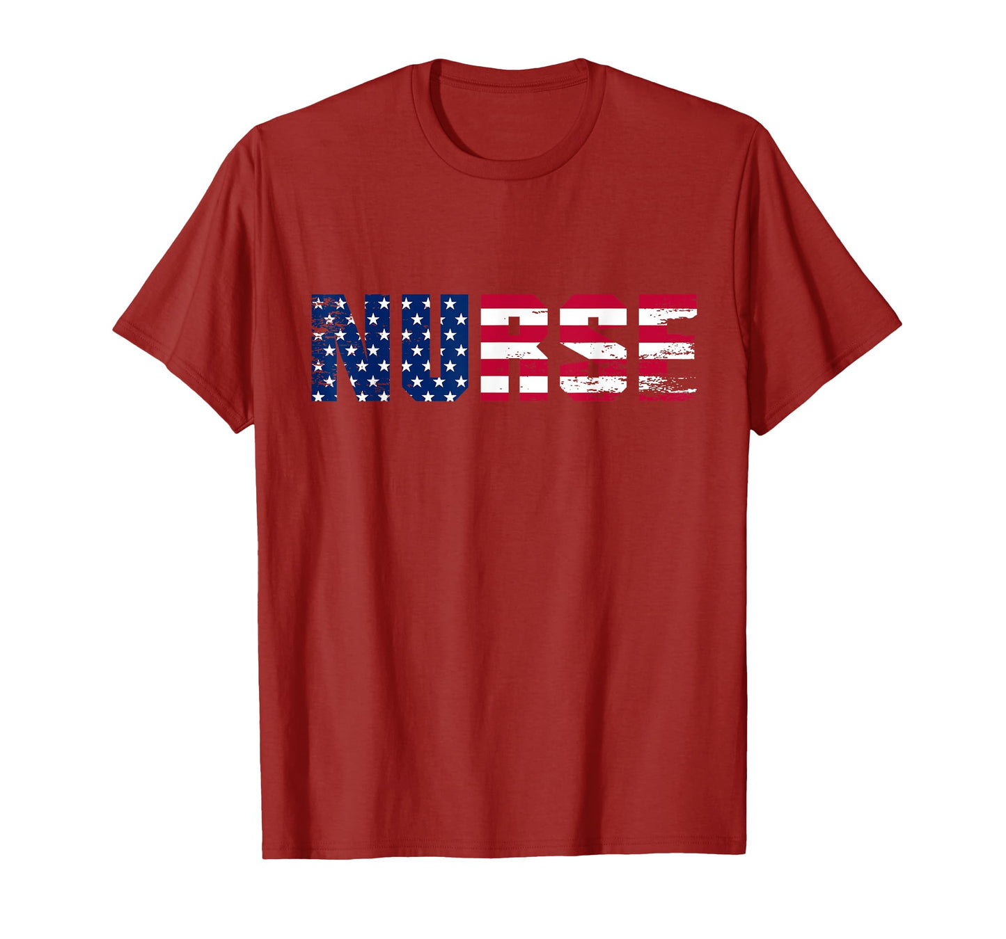 Vintage Nurse 4th of July American Flag Nurse USA T-Shirt