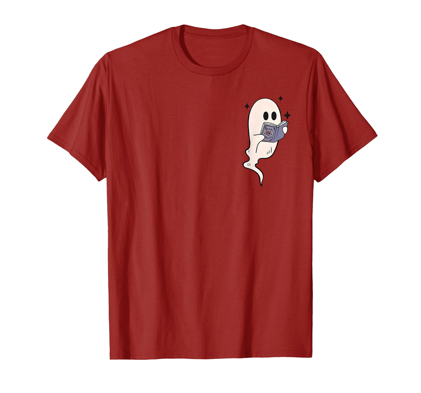 Ghost Library Reading Books Halloween Men Women Kids T-Shirt