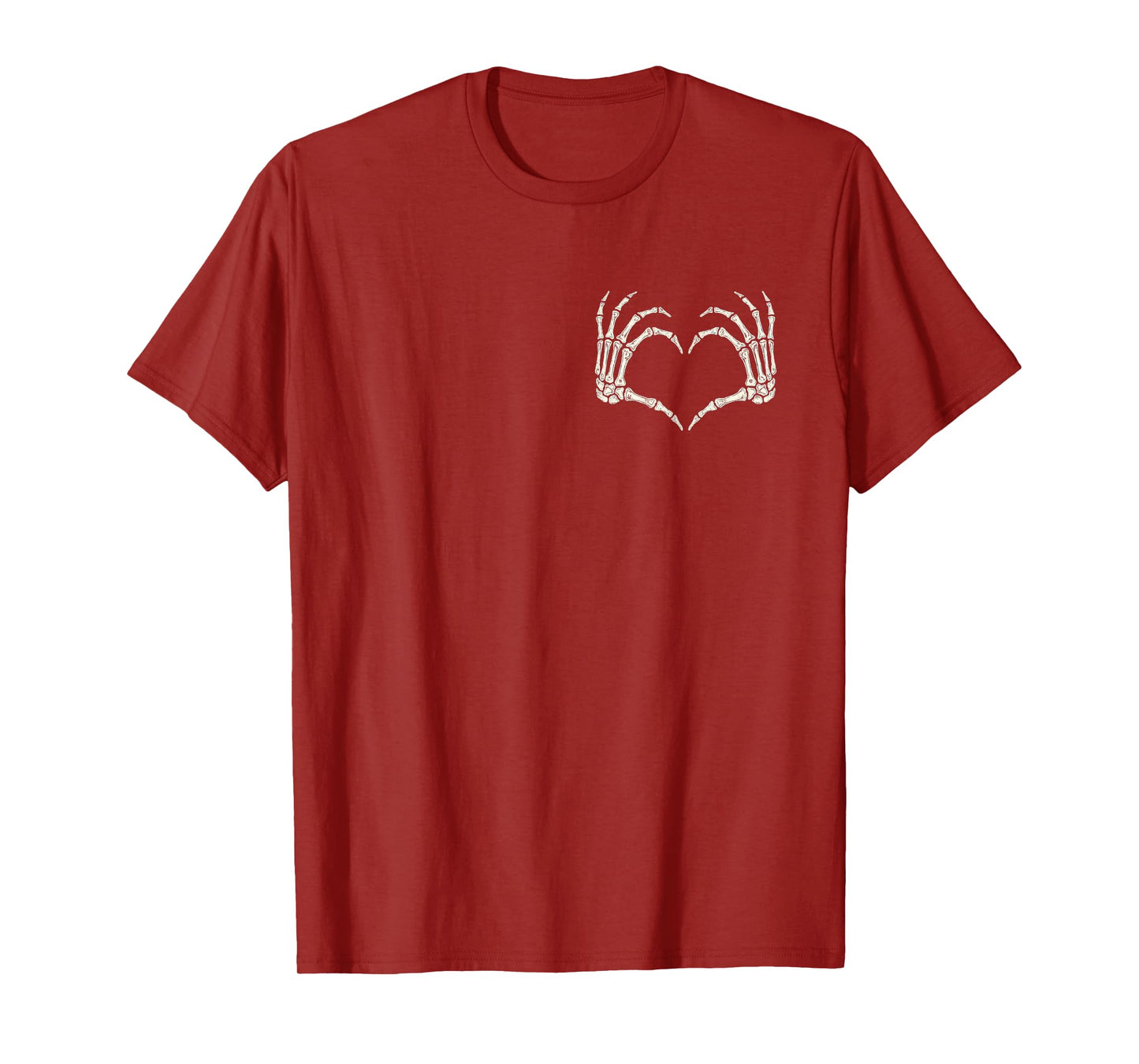 Vintage Skeleton Hands Heart Sign Halloween Costume T-Shirt