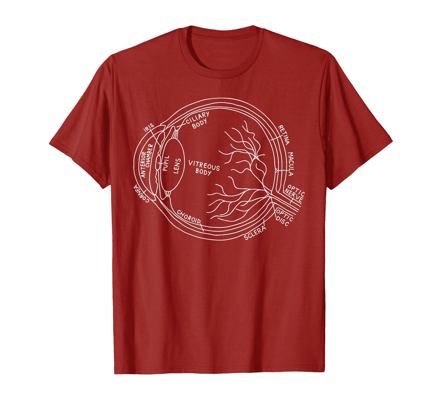 Vintage Eye Anatomy Eyeball Optometrist Ophthalmic Tech T-Shirt