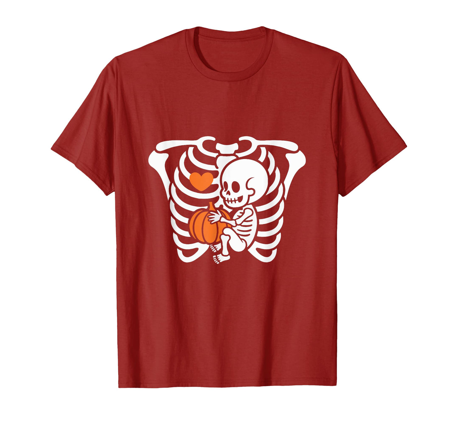 Skeleton Pregnancy Announcement Mom Halloween Women T-Shirt