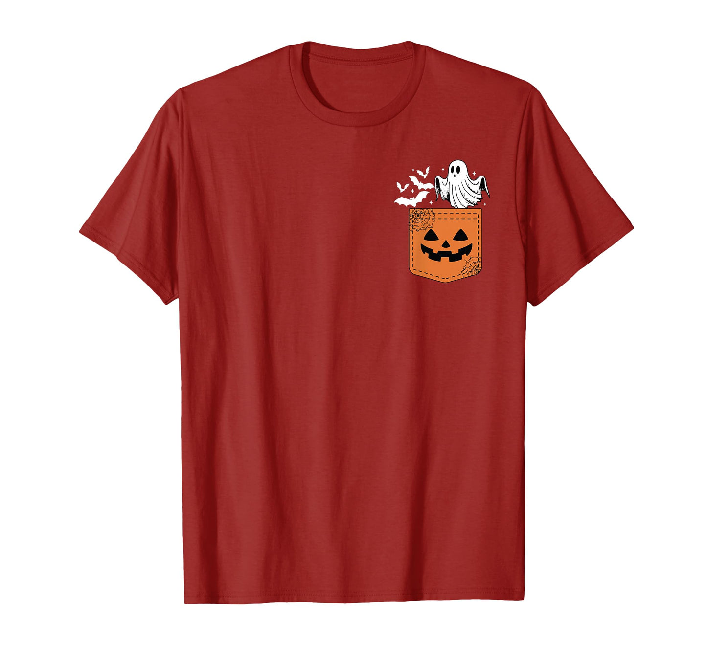Pocket Ghost Scary Funny Halloween Costume Men Women Kids T-Shirt