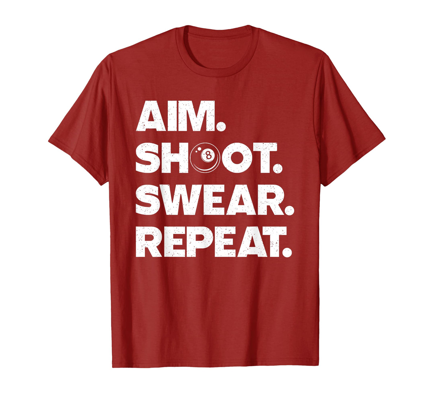 Funny Billiard Art For Men Women Billiard Player Pool Lover T-Shirt