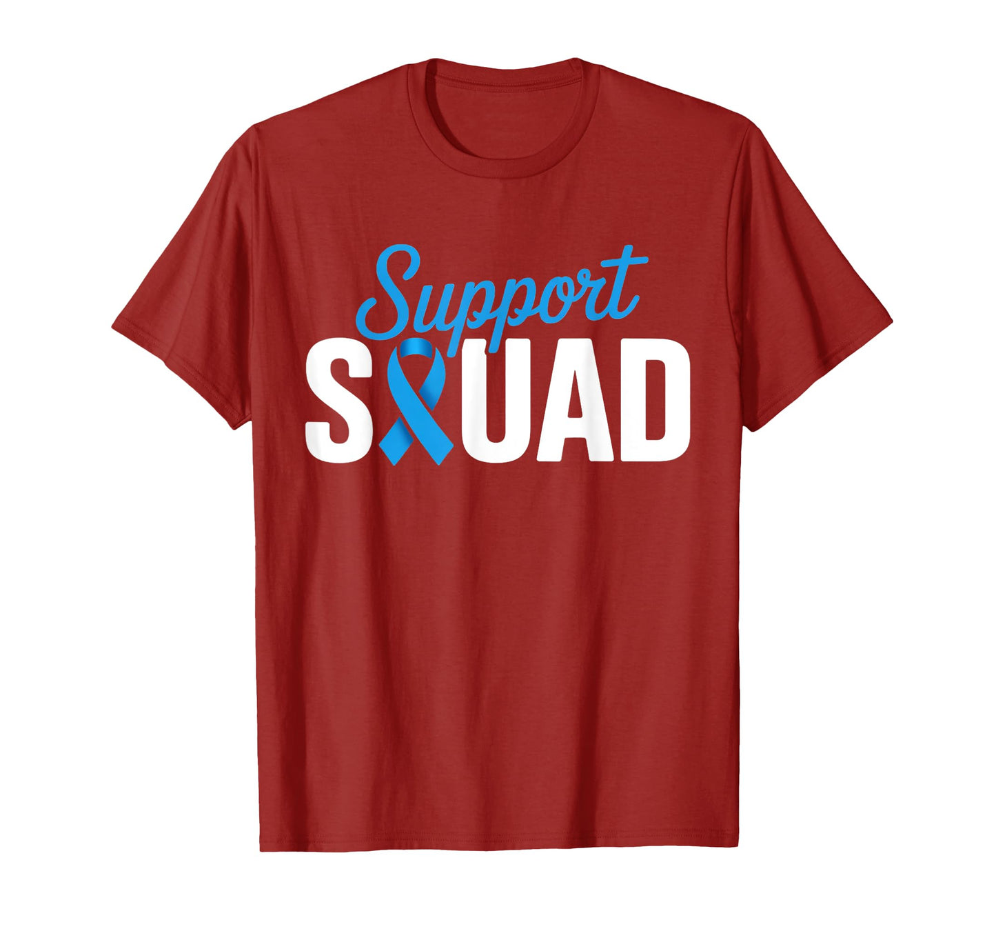 Support Squad Men’s Health Awareness Blue Ribbon T-Shirt