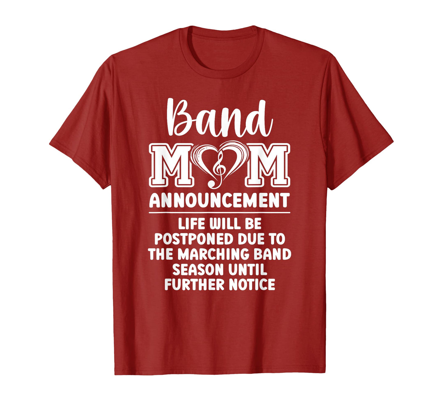 Band Mom Announcement Marching Band Mother T-Shirt