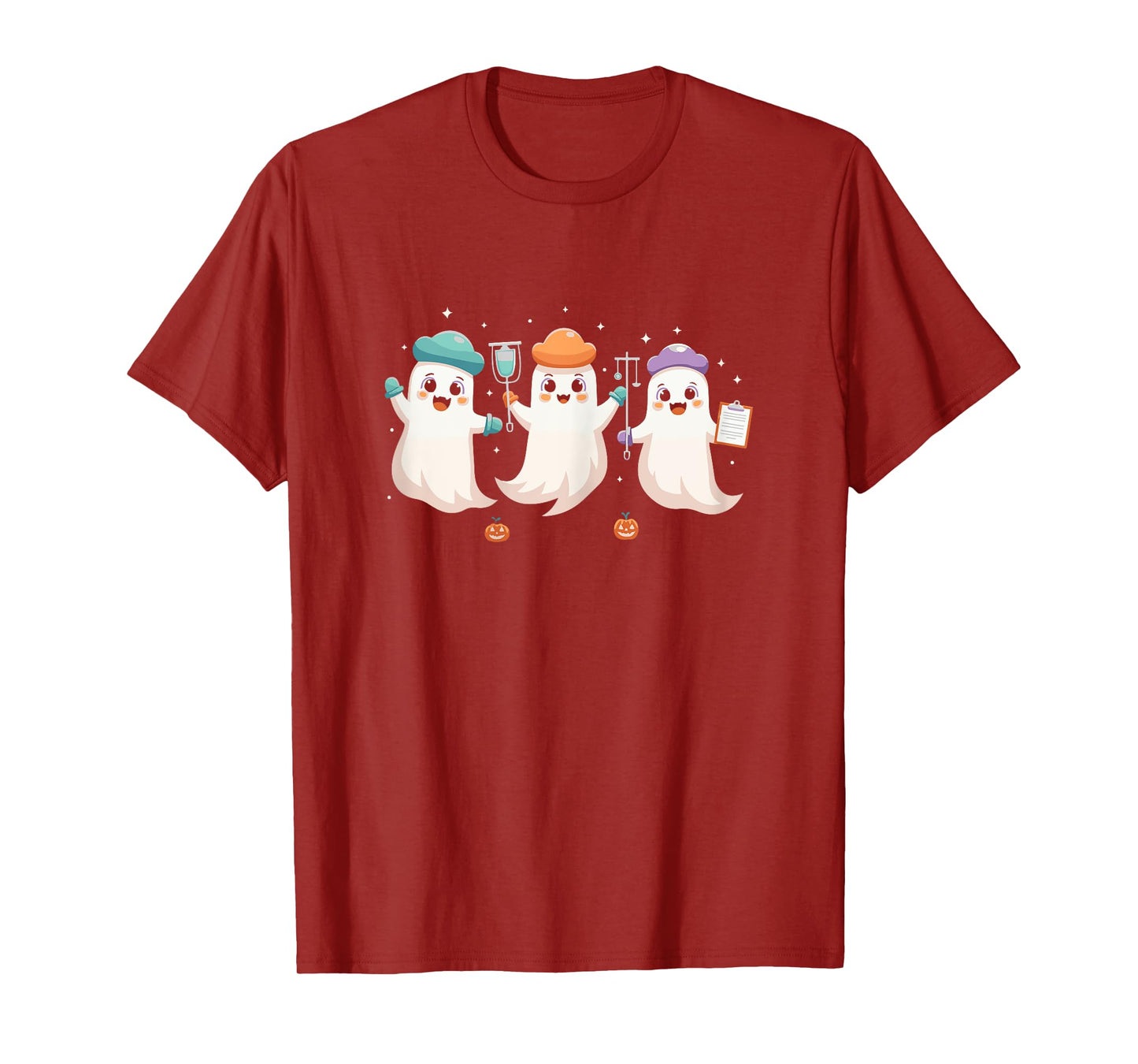 Funny Nurse Ghost Team Halloween Healthcare Crew Costume T-Shirt