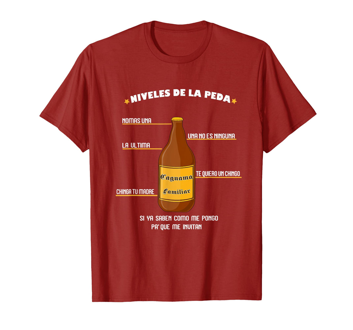 Niveles de la Peda Dia del Padre Outifts en espanol T-Shirt