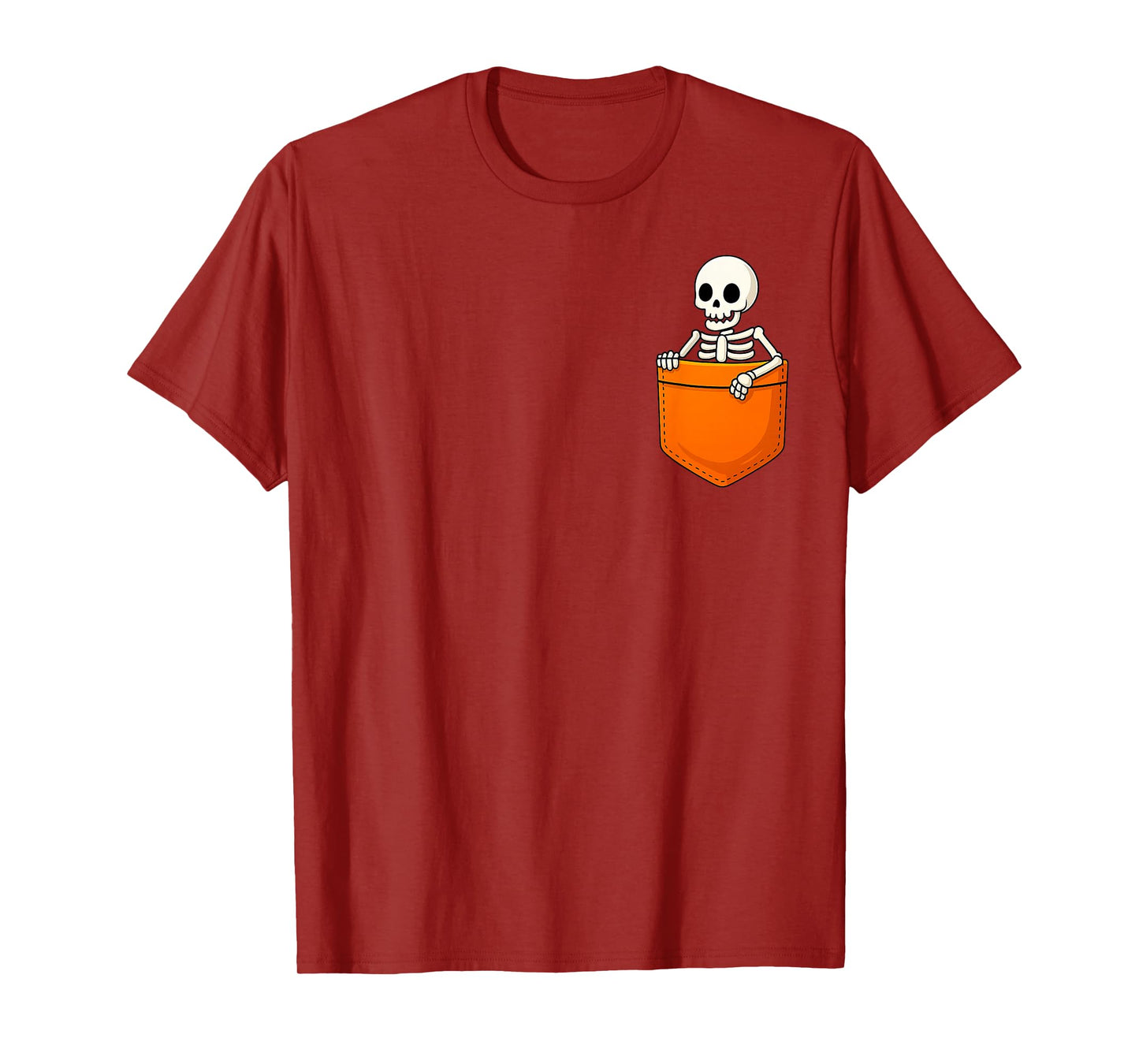 Skeleton in Pocket Halloween Spooky Funny Skull Costume T-Shirt