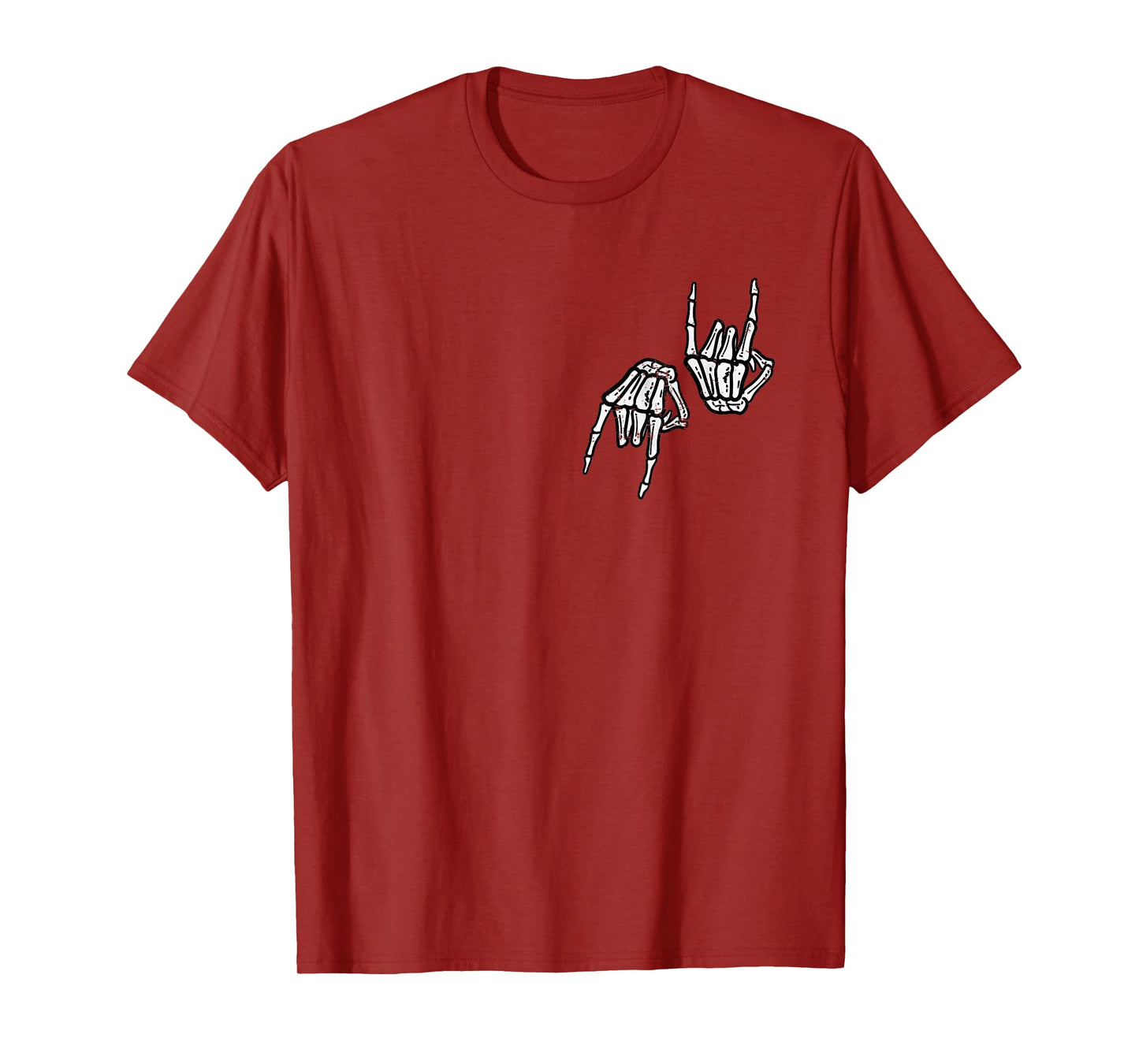 Halloween Skeleton Hand Men Women Rock Retro T-Shirt
