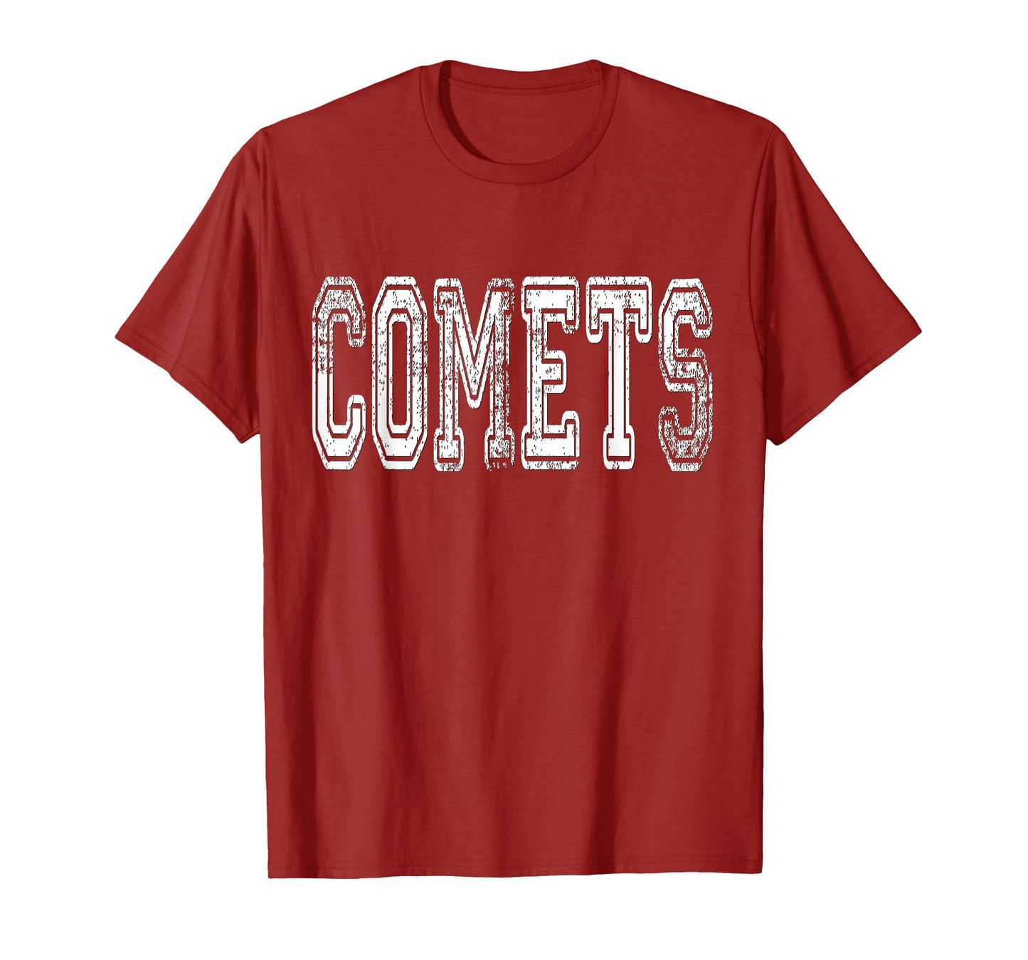 Comets Mascot Distressed Vintage School Sports Name Fans T-Shirt