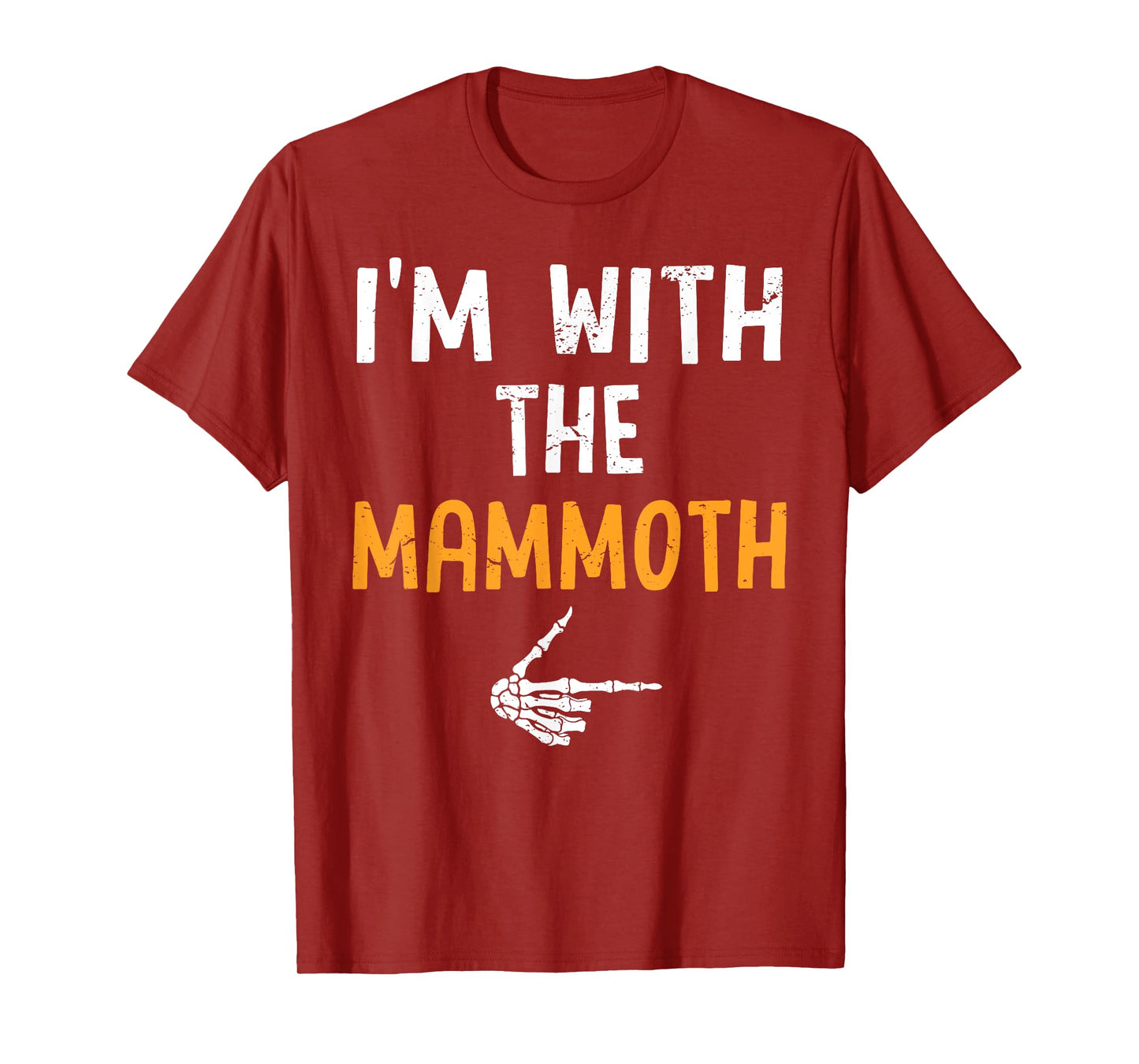 I'm with The Mammoth Costume Halloween Matching Couple T-Shirt