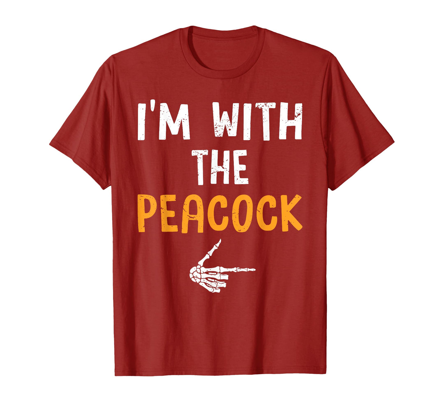 I'm with The Peacock Costume Halloween Matching Couple T-Shirt