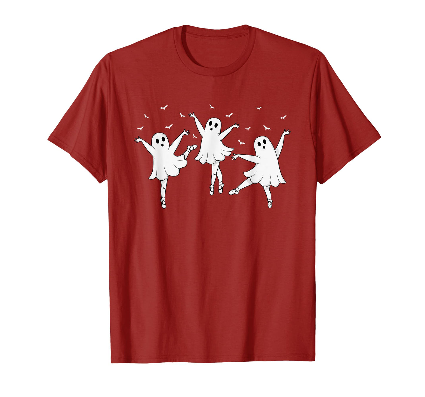 Ghost Ballet Dancing Funny Spooky Boo Ghost Dancer Halloween T-Shirt