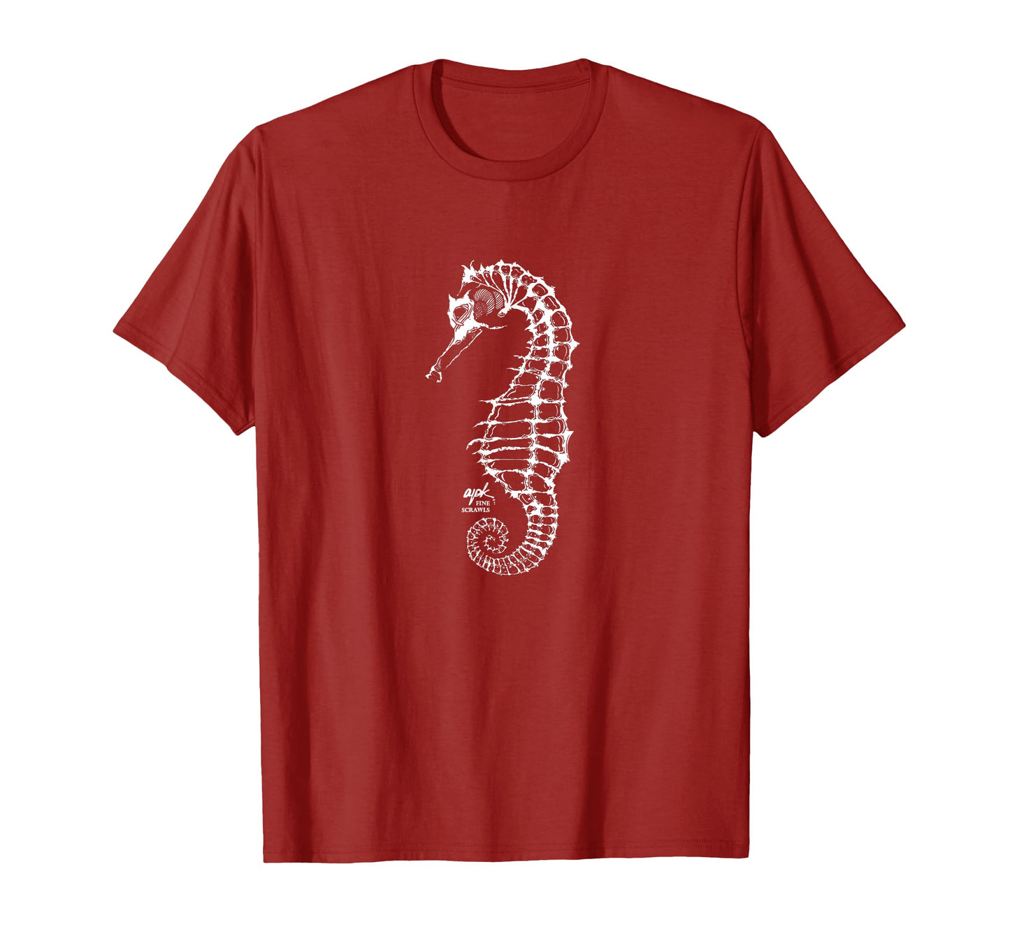 Seahorse Skeleton Art T-Shirt